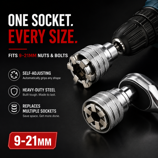 2026 Upgraded 9–21mm Universal Socket Wrench