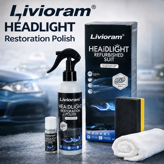 🚘Automotive Headlamp Restoration Fluid Kit – 💡Suitable for Yellowed or Foggy Lenses & Clear Surfaces | Essential for Home & Garage Use🏠