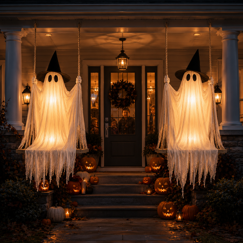 🎁5FT Swinging LED Halloween Ghost